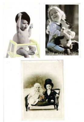 3lü Sevimli Çocuk Temalı Kartpostal KRT7961 - 1