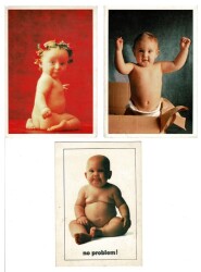 3lü Sevimli Çocuk Temalı Kartpostal KRT7962 - 1
