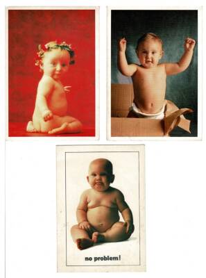 3lü Sevimli Çocuk Temalı Kartpostal KRT7962 - 1