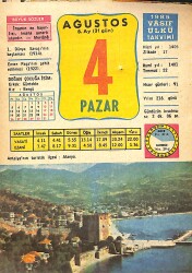 4 Ağustos 1985 Takvim Yaprağı - Doğum Günü Hediyesi EFMN13969 - Gökçekoleksiyon