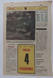 4 Aralık 1980 Takvim Yaprağı - Doğum Günü Hediyesi EFM(N)7220 - Gökçekoleksiyon