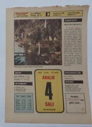 4 Aralık 1984 Takvim Yaprağı - Doğum Günü Hediyesi EFM(N)7038 - Gökçekoleksiyon