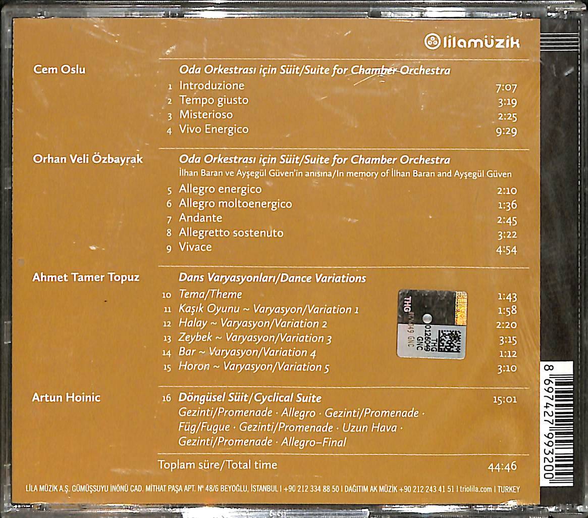 4 Besteci 4 Süit - 4 Composers 4 Suites CD (İkinci El) CD4828 - 2