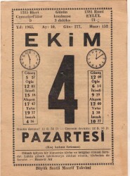 4 Ekim 1965 Takvim Yaprağı EFM(N)3517 - 1