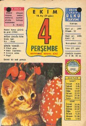 4 Ekim 1979 Takvim Yaprağı - Doğum Günü Hediyesi EFMN13794 - Gökçekoleksiyon