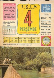 4 Ekim 1984 Takvim Yaprağı - Doğum Günü Hediyesi EFMN14833 - Gökçekoleksiyon