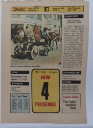 4 Ekim 1984 Takvim Yaprağı - Doğum Günü Hediyesi EFM(N)7277 - Gökçekoleksiyon