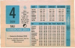 4 Ekim 2011 Takvim Yaprağı EFM(N)1322 - 4