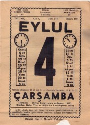 4 Eylül 1963 Takvim Yaprağı EFM(N)3505 - 2