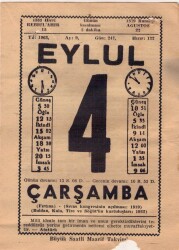 4 Eylül 1963 Takvim Yaprağı EFM(N)3505 - 1