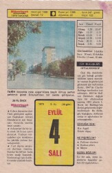 4 Eylül 1979 Takvim Yaprağı -Doğum Günü Hediyesi EFM(N)6345 - Gökçekoleksiyon