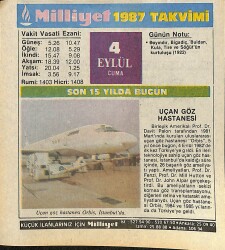 4 Eylül 1987 Takvim Yaprağı - Doğum Günü Hediyesi EFMN14121 - Gökçekoleksiyon