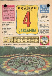 4 Haziran 1980 Takvim Yaprağı - Doğum Günü Hediyesi EFM(N)9121 - Gökçekoleksiyon