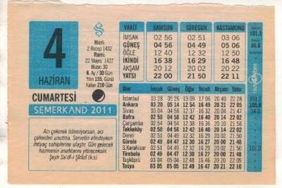 4 Haziran 2011 Takvim Yaprağı EFM(N)1200 - 4