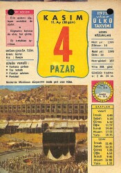 4 Kasım 1979 Takvim Yaprağı - Doğum Günü Hediyesi EFM(N)11710 - Gökçekoleksiyon