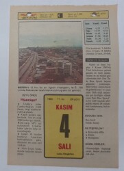 4 Kasım 1980 Takvim Yaprağı - Doğum Günü Hediyesi EFM(N)7101 - Gökçekoleksiyon