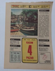 4 Kasım 1984 Takvim Yaprağı - Doğum Günü Hediyesi EFM(N)7009 - Gökçekoleksiyon