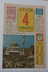 4 Kasım 1989 Takvim Yaprağı - Doğum Günü Hediyesi EFM(N)6600 - Gökçekoleksiyon