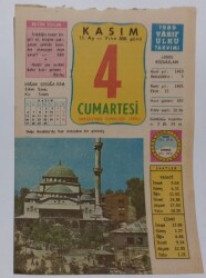 4 Kasım 1989 Takvim Yaprağı - Doğum Günü Hediyesi EFM(N)6626 - Gökçekoleksiyon