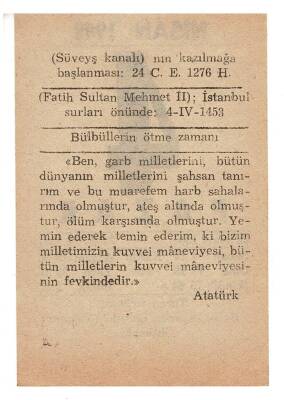 4 Nisan 1948 Takvim Yaprağı EFM902 - 2