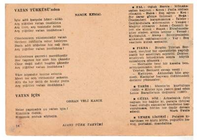 4 Ocak 1960 Ajans Türk Takvim Yaprağı(Şiirli Saatli) EFM(N)1078 - 6