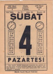 4 Şubat 1963 Takvim Yaprağı EFM(N)5693 - 2