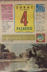 4 Şubat 1980 Takvim Yaprağı - Doğum Günü Hediyesi EFM(N)7828 - Gökçekoleksiyon