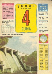 4 Şubat 1983 Takvim Yaprağı - Doğum Günü Hediyesi EFM(N)11741 - Gökçekoleksiyon