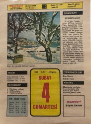 4 Şubat 1984 Takvim Yaprağı - Doğum Günü Hediyesi EFM(N)7782 - Gökçekoleksiyon