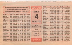 4 Şubat 2008 Takvim Yaprağı EFM(N)5551 - Gökçekoleksiyon