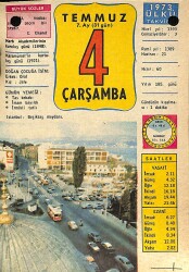 4 Temmuz 1973 Takvim Yaprağı - Doğum Günü Hediyesi EFM(N)11787 - Gökçekoleksiyon