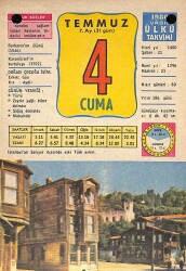 4 Temmuz 1980 Takvim Yaprağı - Doğum Günü Hediyesi EFM(N)9151 - Gökçekoleksiyon