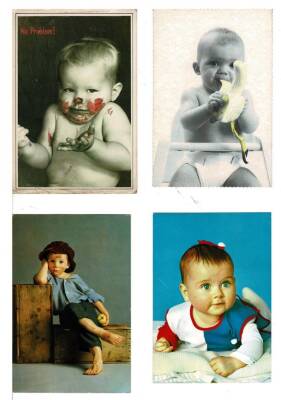 4lü Sevimli Çocuk Temalı Kartpostal KRT7952 - 2