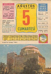 5 Ağustos 1989 Takvim Yaprağı - Doğum Günü Hediyesi EFMN13499 - Gökçekoleksiyon