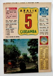 5 Aralık 1979 Takvim Yaprağı -Doğum Günü Hediyesi EFM(N)6531 - Gökçekoleksiyon