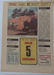 5 Aralık 1984 Takvim Yaprağı - Doğum Günü Hediyesi EFM(N)7039 - Gökçekoleksiyon