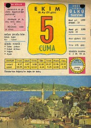 5 Ekim 1979 Takvim Yaprağı - Doğum Günü Hediyesi EFM(N)11733 - Gökçekoleksiyon