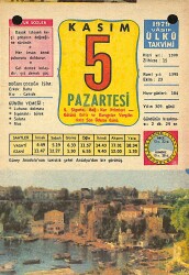 5 Kasım 1979 Takvim Yaprağı - Doğum Günü Hediyesi EFM(N)11711 - Gökçekoleksiyon