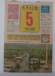 5 Kasım 1989 Takvim Yaprağı - Doğum Günü Hediyesi EFM(N)6603 - Gökçekoleksiyon