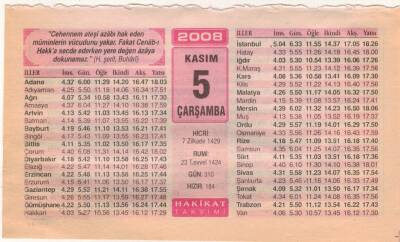 5 Kasım 2008 Takvim Yaprağı EFM(N)3889 - 1