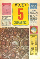 5 Mart 1983 Takvim Yaprağı - Doğum Günü Hediyesi EFMN15046 - Gökçekoleksiyon