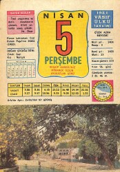 5 Nisan 1984 Takvim Yaprağı - Doğum Günü Hediyesi EFMN15191 - Gökçekoleksiyon
