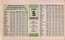 5 Ocak 2008 Takvim Yaprağı - Doğum Günü Hediyesi EFM(N)7471 - Gökçekoleksiyon