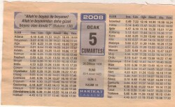 5 Ocak 2008 Takvim Yaprağı EFM(N)4992 - Gökçekoleksiyon