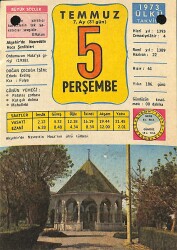 5 Temmuz 1973 Takvim Yaprağı - Doğum Günü Hediyesi EFM(N)11786 - Gökçekoleksiyon