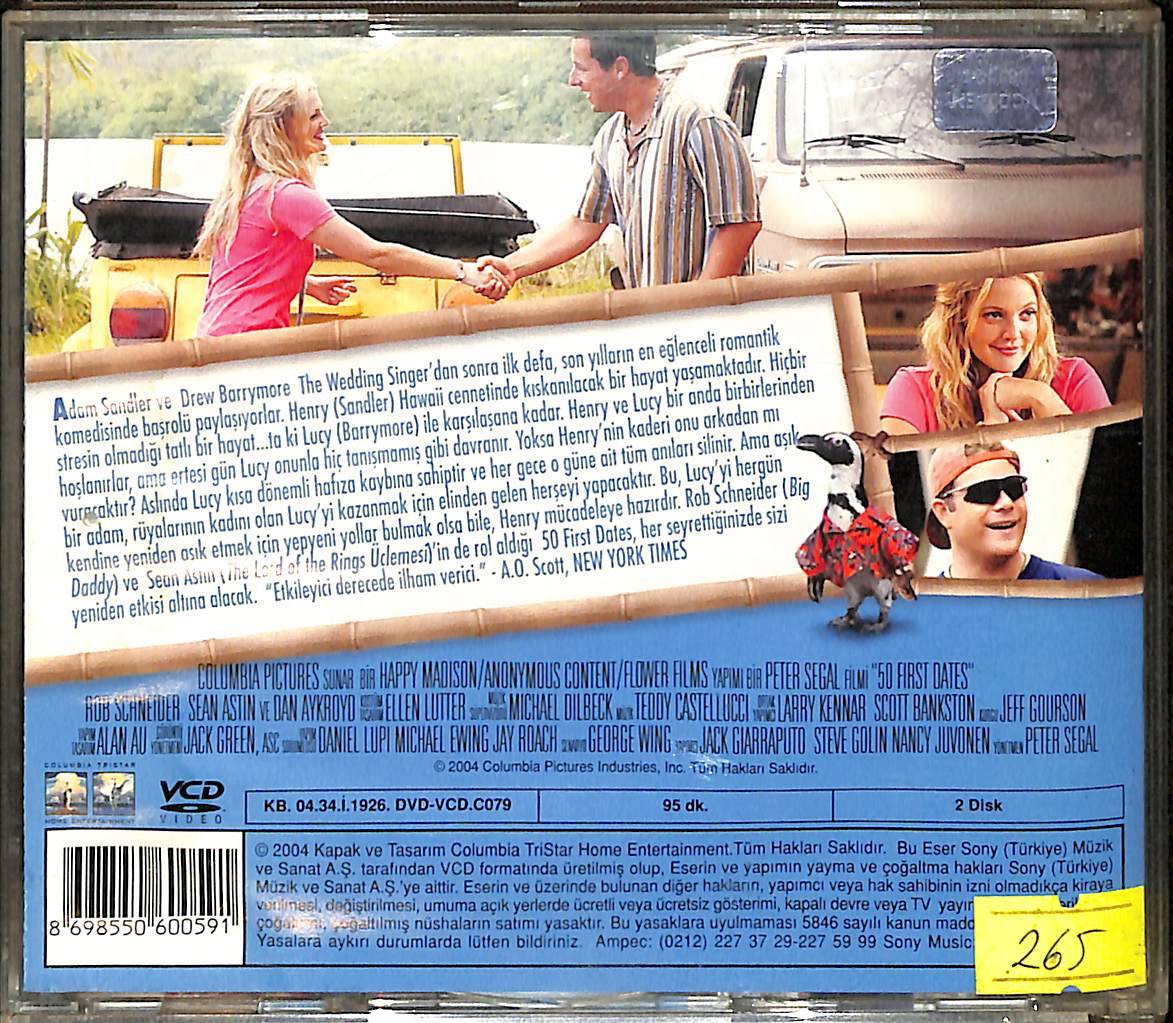50 İlk Öpücük - 50 First Dates Orijinal VCD Film VCD28618 - 2