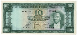 5.Emisyon 1. Tertip 10 Türk Lirası Seri C4 NATUREL/ÇÇT+ TCK9316 - 1