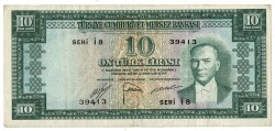 5.Emisyon 1. Tertip 10 Türk Lirası Seri İ8 NATUREL/ÇT TCK9317 - 1
