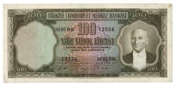 5.Emisyon 1. Tertip 100 Türk Lirası Seri B16 NATURAL/ÇT+ TCK9451 - 1
