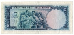 5.Emisyon 1.Tertip 5 Türk Lirası Seri A1 NATUREL/ÇÇT TCK9270 - 2